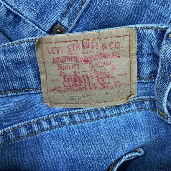Levi's 519 Vintage Jeans Low Mid Rise Stretch Flare Medium Wash 32 Inseam JR 7 - Picture 7 of 15